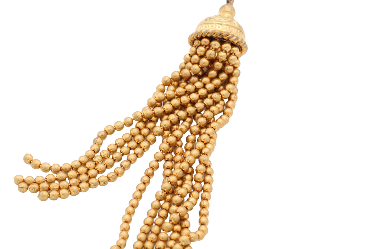 Antique Victorian 9ct Rolled Gold Beaded Tassel Pendant c.1880 — view 13