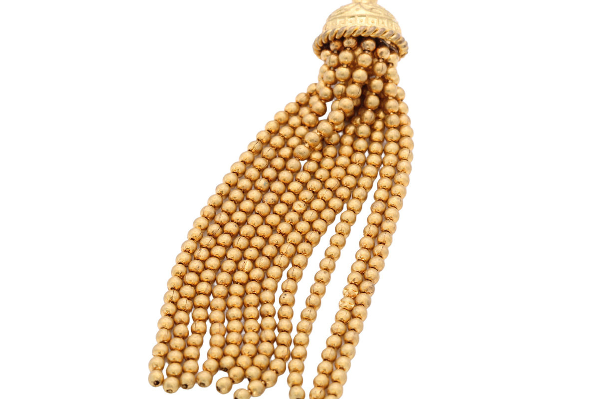 Antique Victorian 9ct Rolled Gold Beaded Tassel Pendant c.1880 — view 14