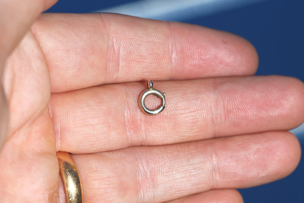 Antique c.1920 9ct Rose Gold Spring Ring Clasp | 7mm — view 9