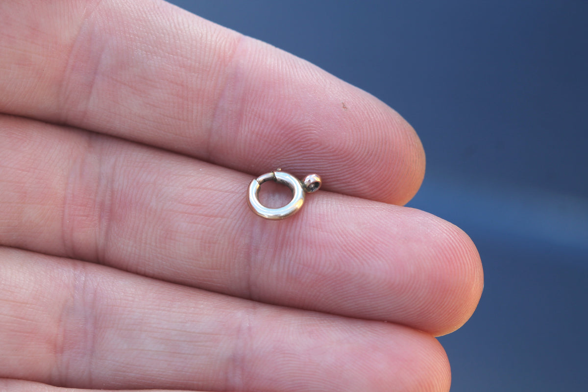 Antique c.1920 9ct Rose Gold Spring Ring Clasp | 7mm — view 7