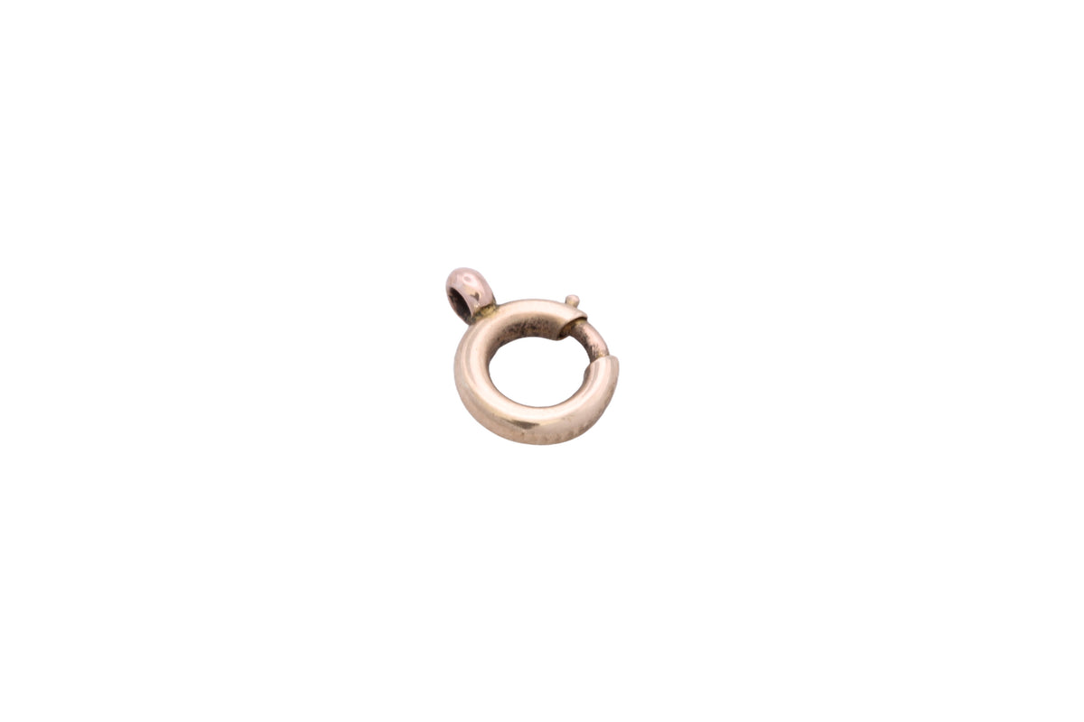 Antique c.1920 9ct Rose Gold Spring Ring Clasp | 7mm — view 4