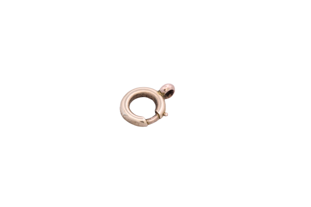 Antique c.1920 9ct Rose Gold Spring Ring Clasp | 7mm — view 5