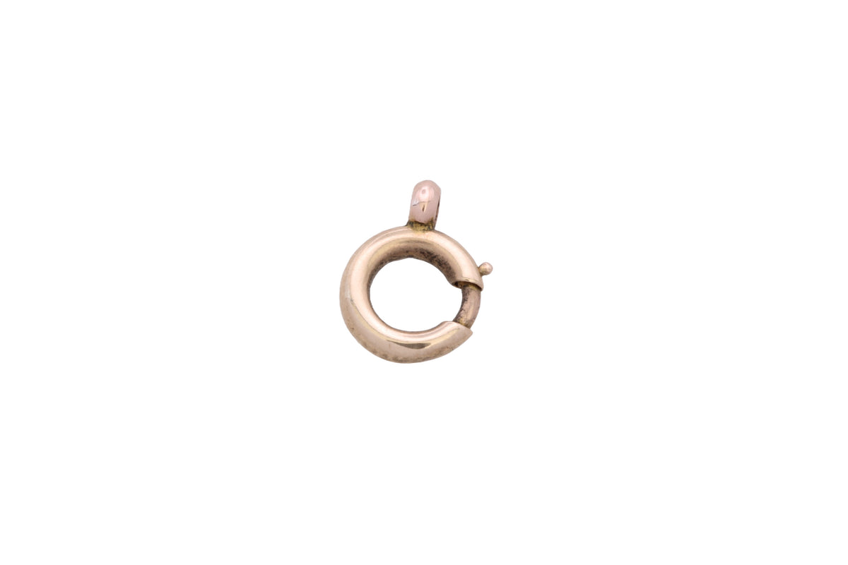 Antique c.1920 9ct rose gold spring ring clasp
