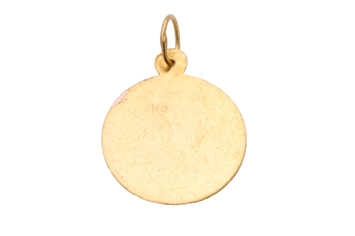Reverse of Portuguese gold charm with Porto assay marks