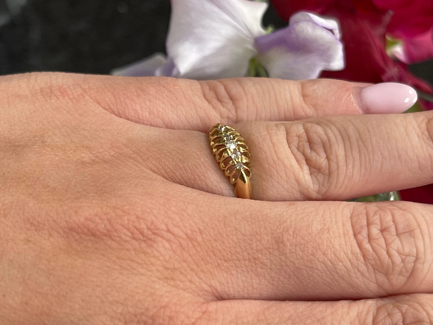 Antique 18ct Gold Diamond Ring - 1921