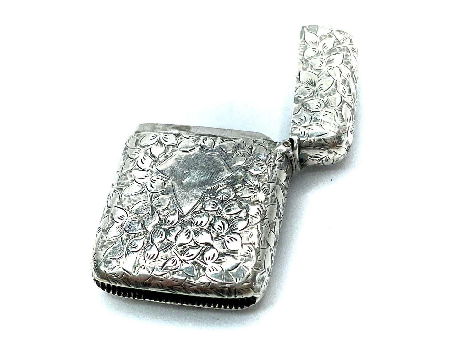Antique Victorian Sterling Silver Sporting Vesta Case