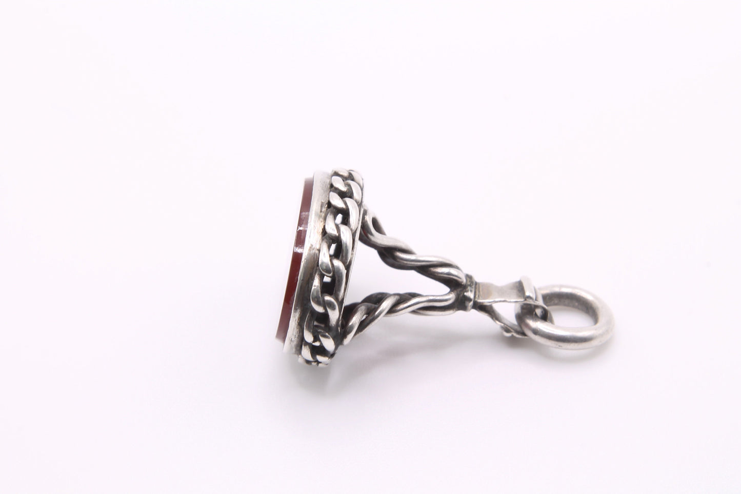 Antique Victorian Silver & Carnelian Seal Pendant