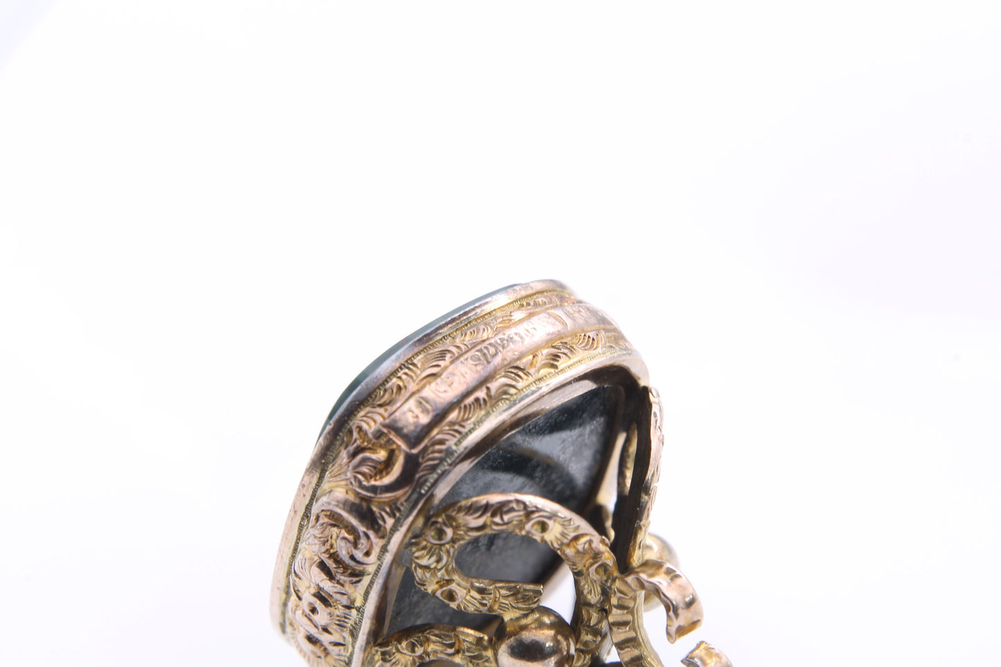 Antique Edwardian 9ct Gold Decorative Bloodstone Pendant/Fob