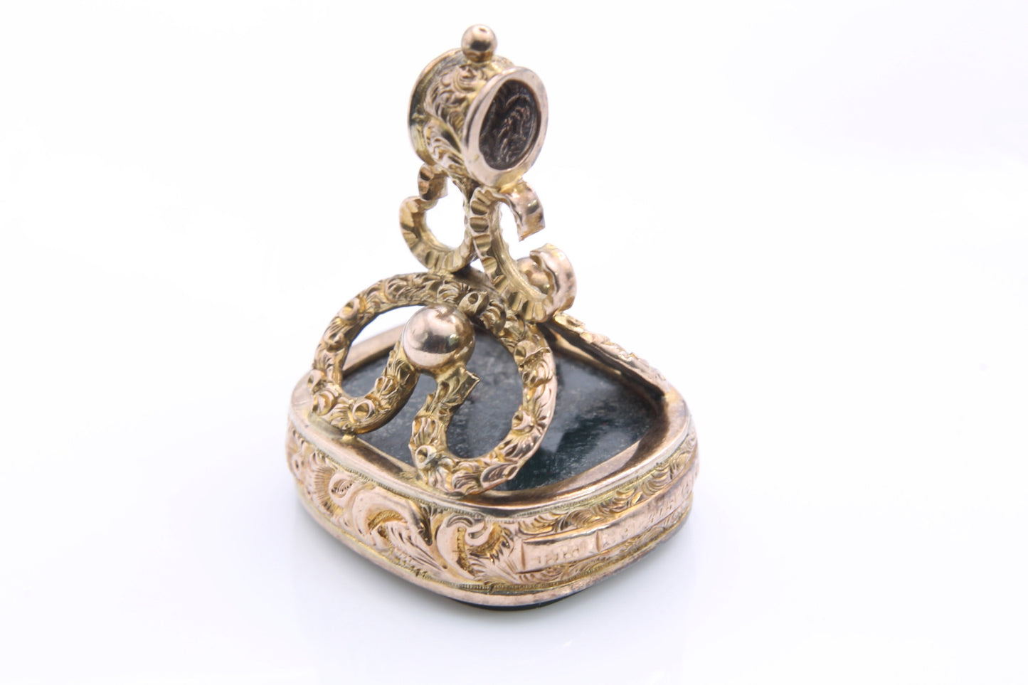 Antique Edwardian 9ct Gold Decorative Bloodstone Pendant/Fob