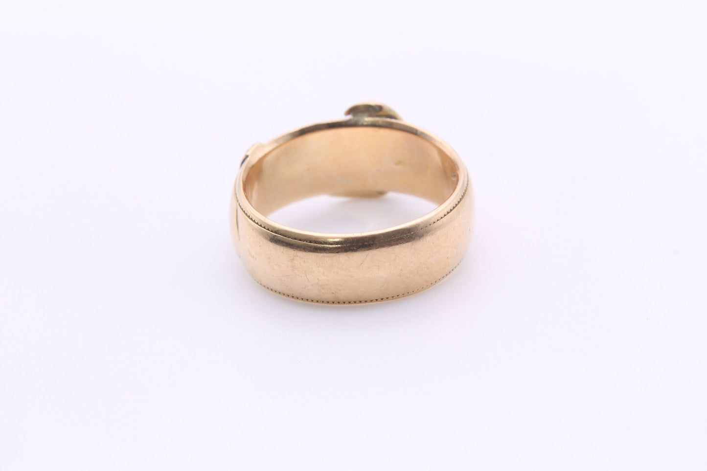 Antique Edwardian 18ct Gold Buckle Ring - 1901