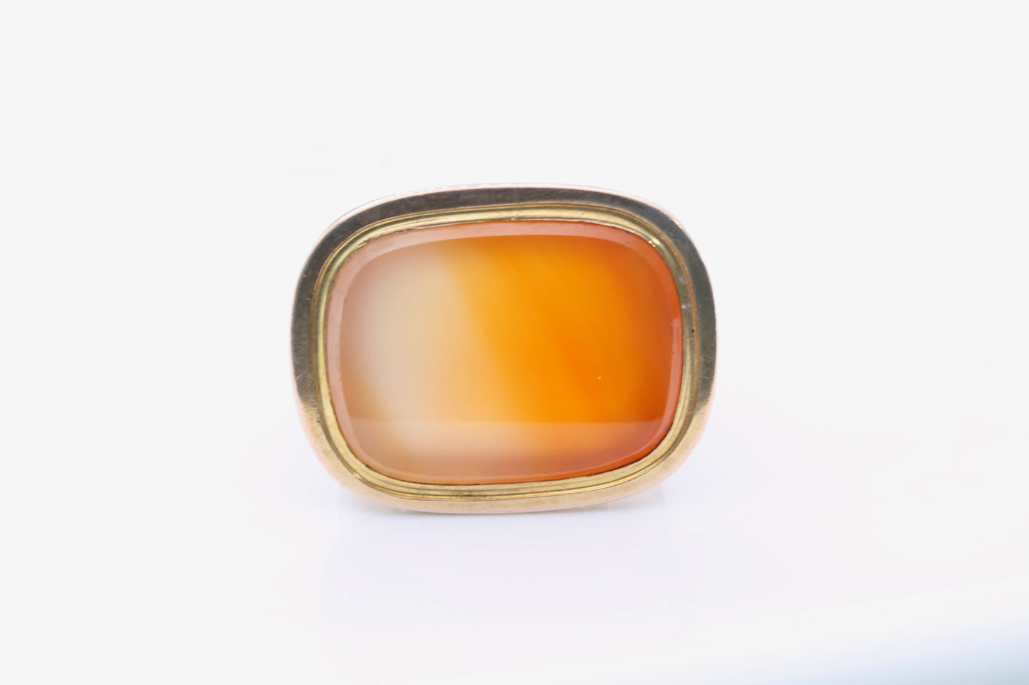 Antique Georgian 15ct Gold Orange Carnelian Pendant/Fob - 23 grams