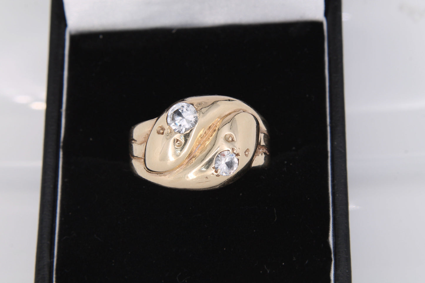 Vintage 9ct Gold Double Snake Ring