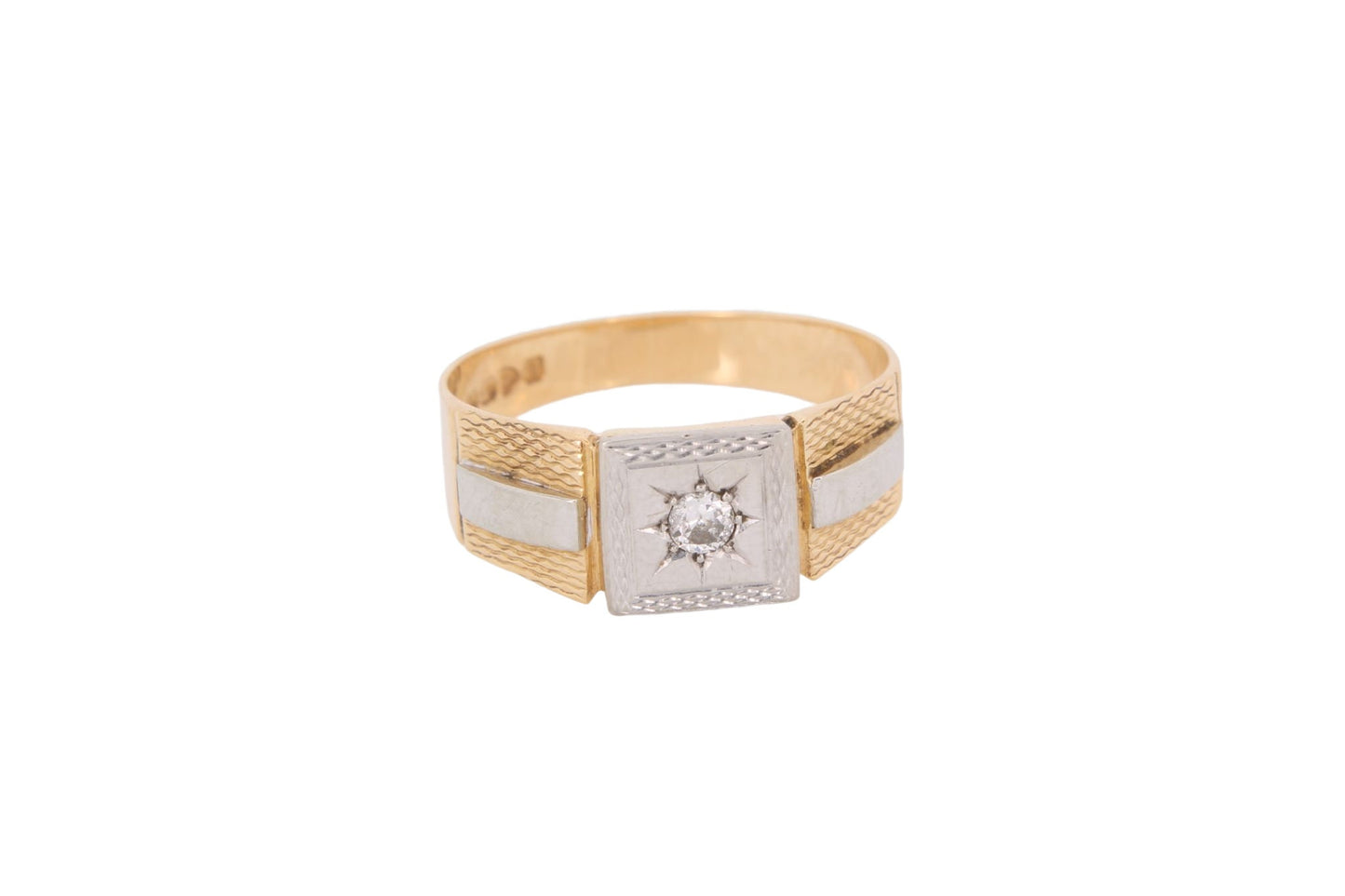 Antique 18ct Gold Diamond Signet Ring