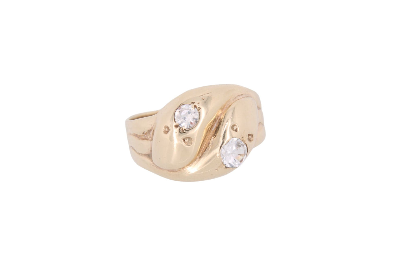 Vintage 9ct Gold Double Snake Ring