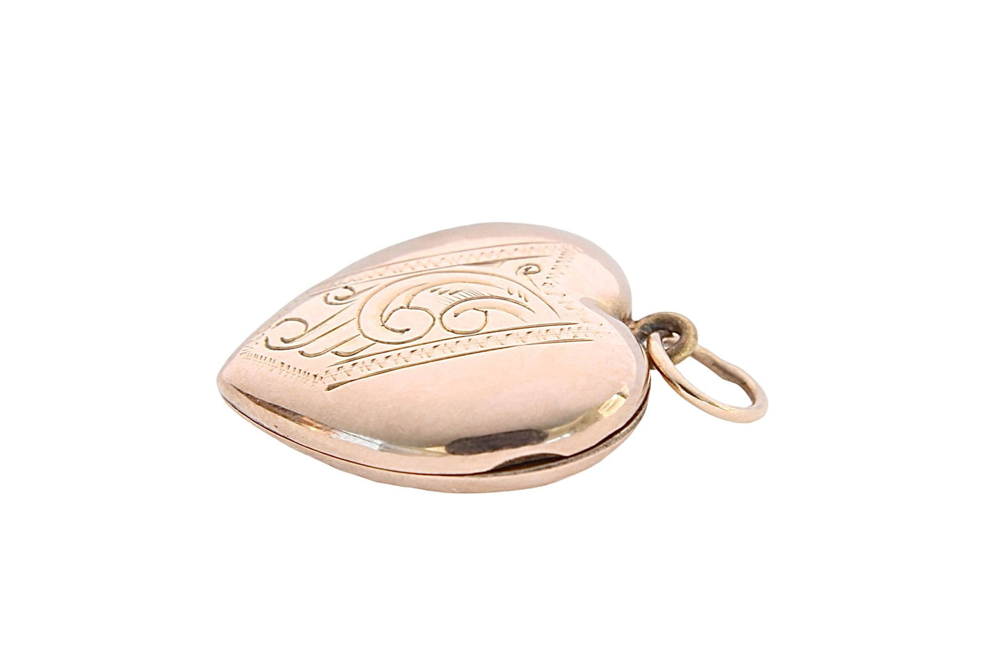 Art Deco 9ct Gold Back & Front Heart Locket