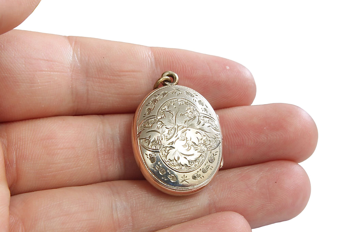 Antique Victorian 9ct Gold Enamel Buckle Locket