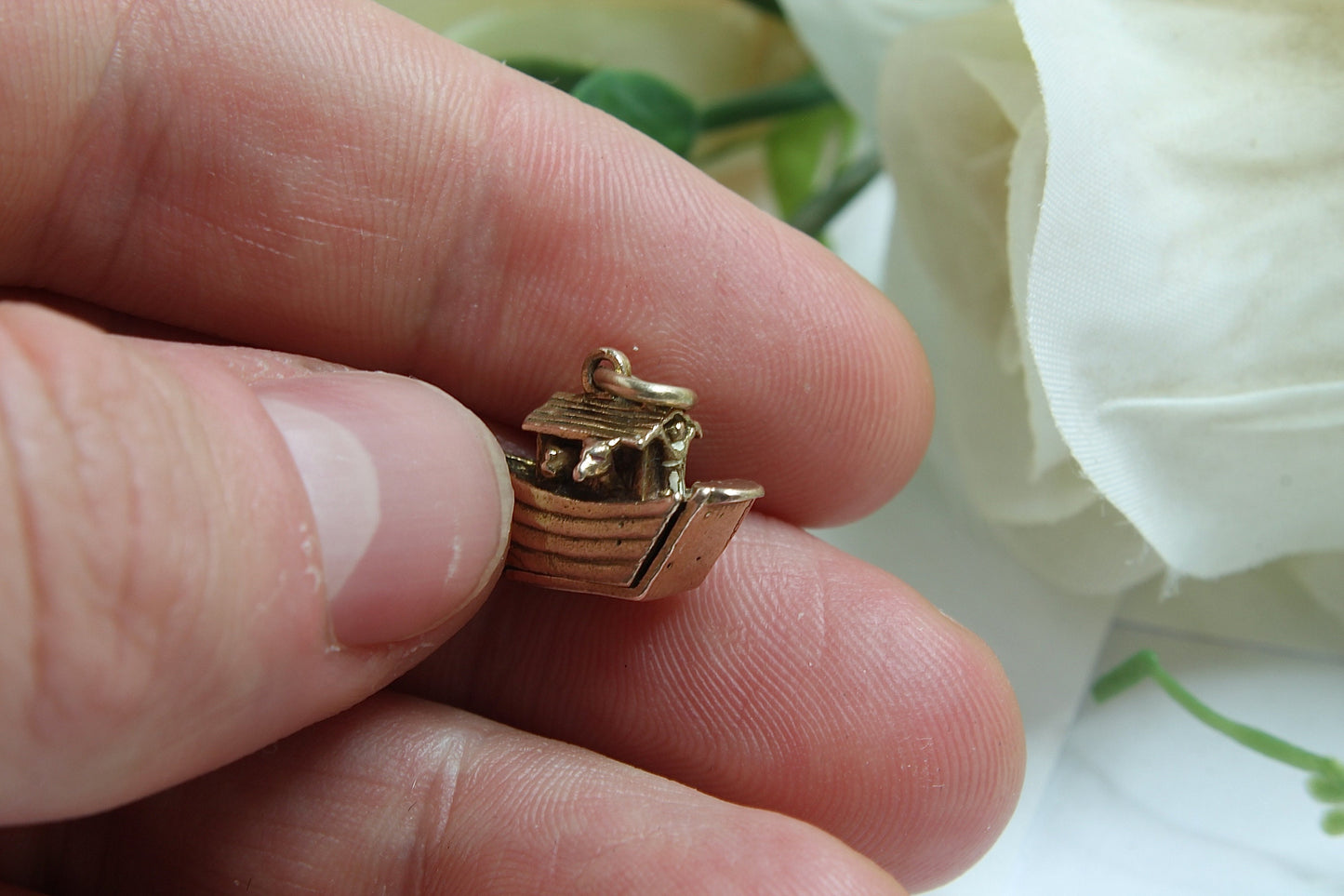 Vintage 9ct Gold Opening Noahs Ark Charm
