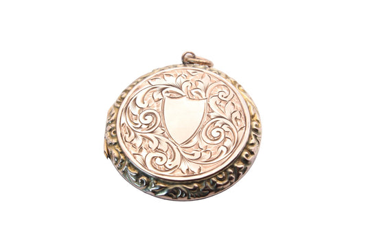 Decorative Edwardian 9ct Gold Back & Front Locket