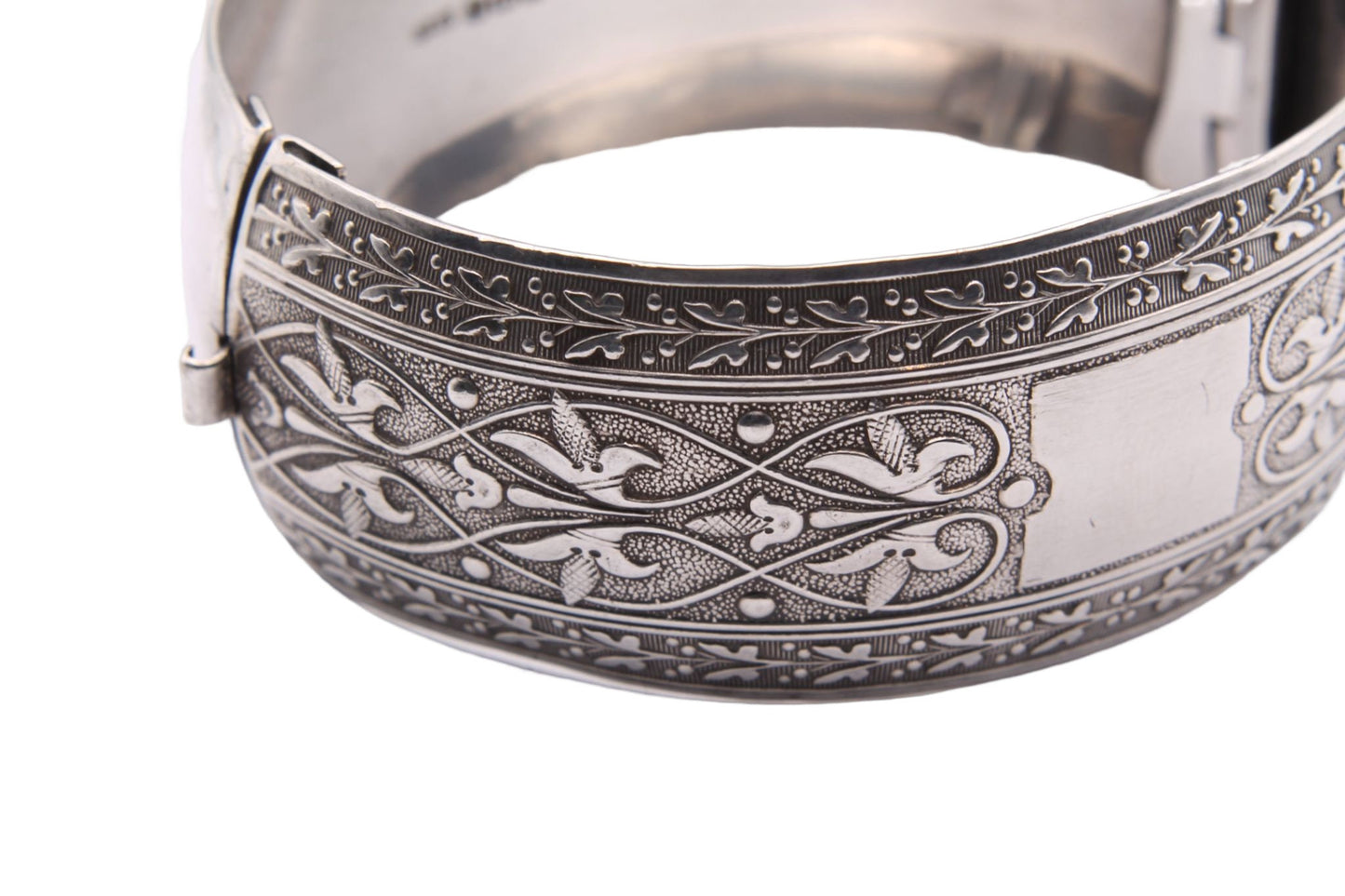 Antique Sterling Silver Decorative Bangle - 1913