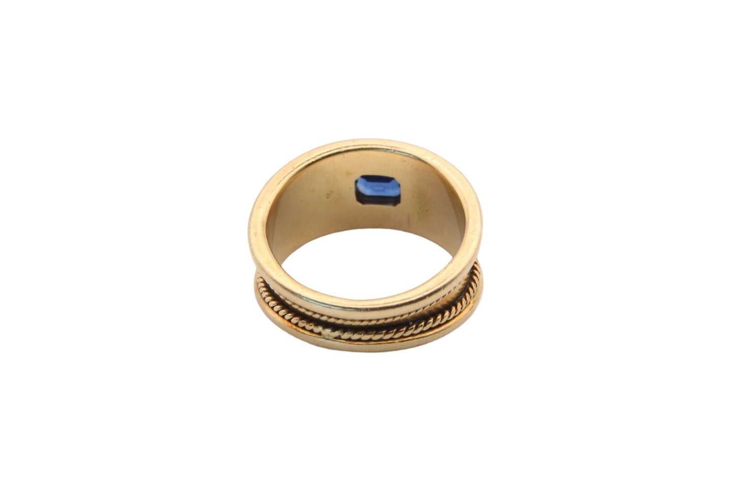 Vintage 18ct Gold Baguette Sapphire and Diamond Ring