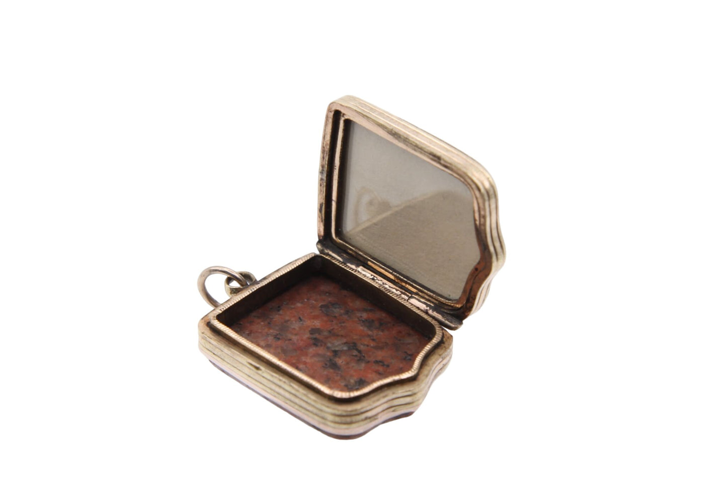 Antique Victorian 9ct Gold & Aberdeen Granite Shield Locket