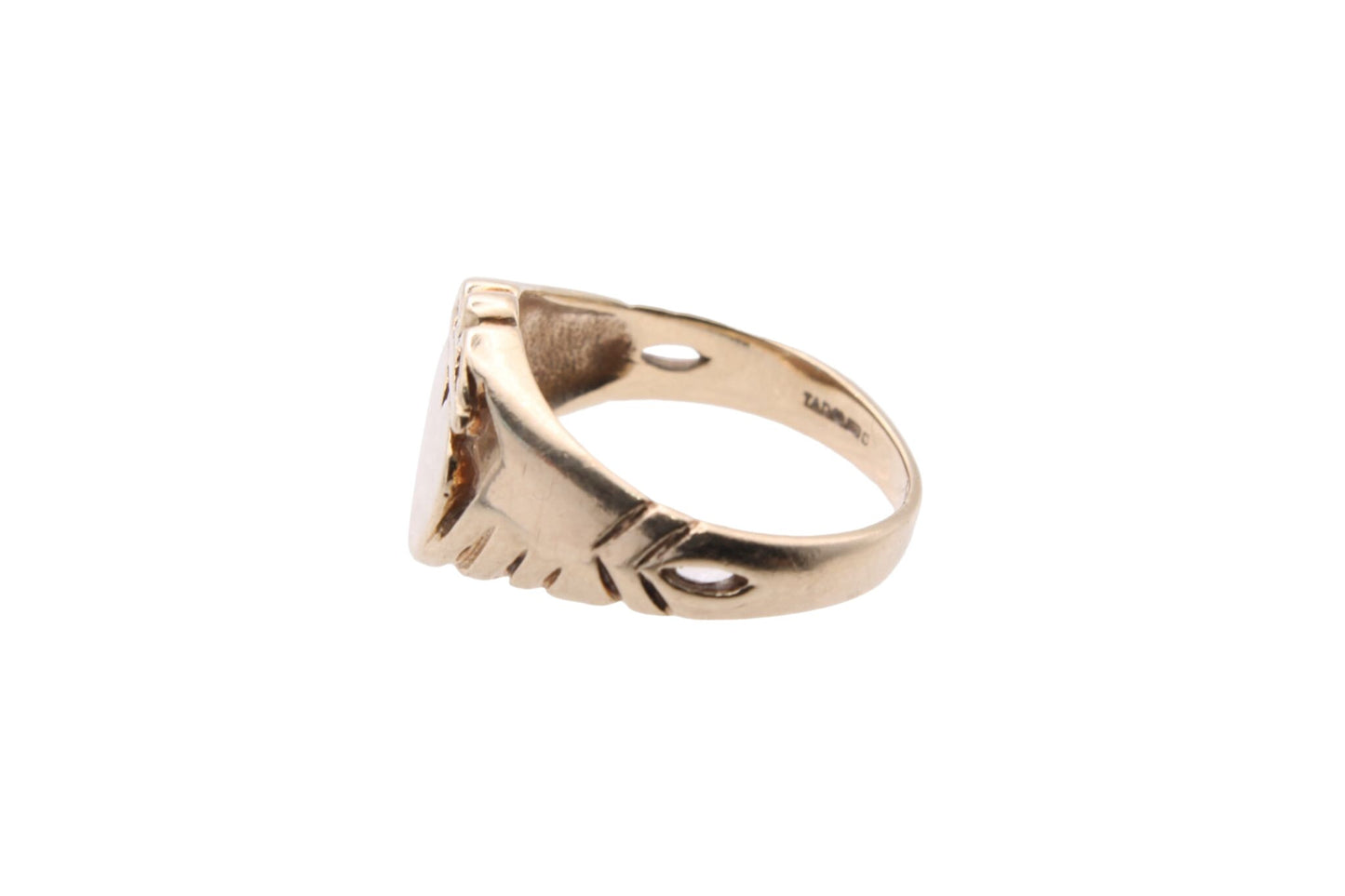 Vintage 9ct Gold Heart Claddagh Signet Ring