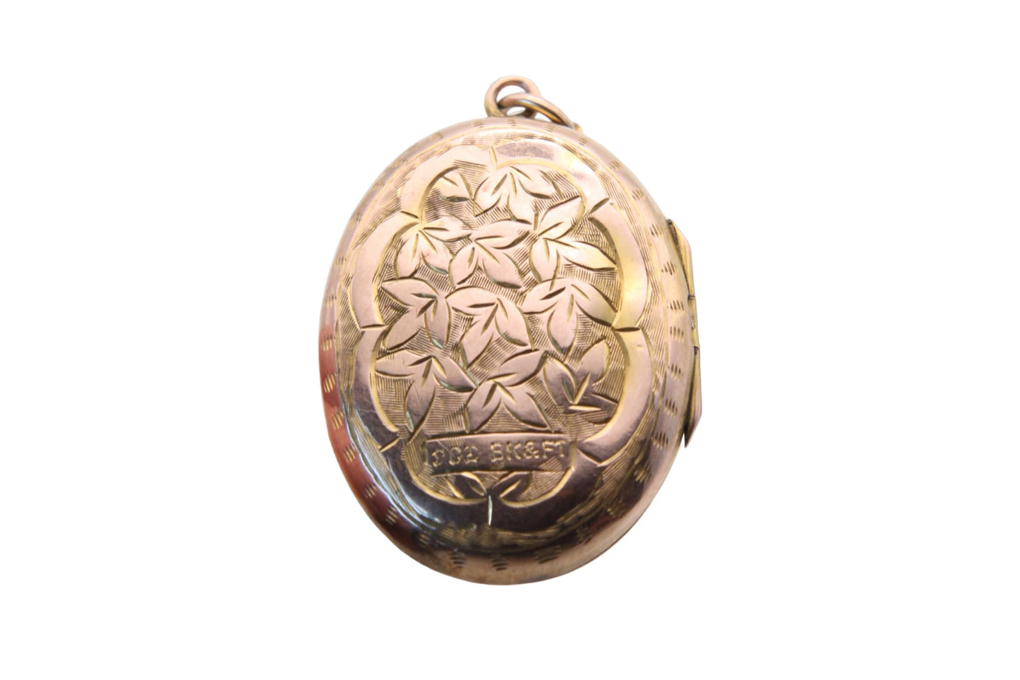 Antique Victorian 9ct Gold Back & Front Forget-me-not Locket