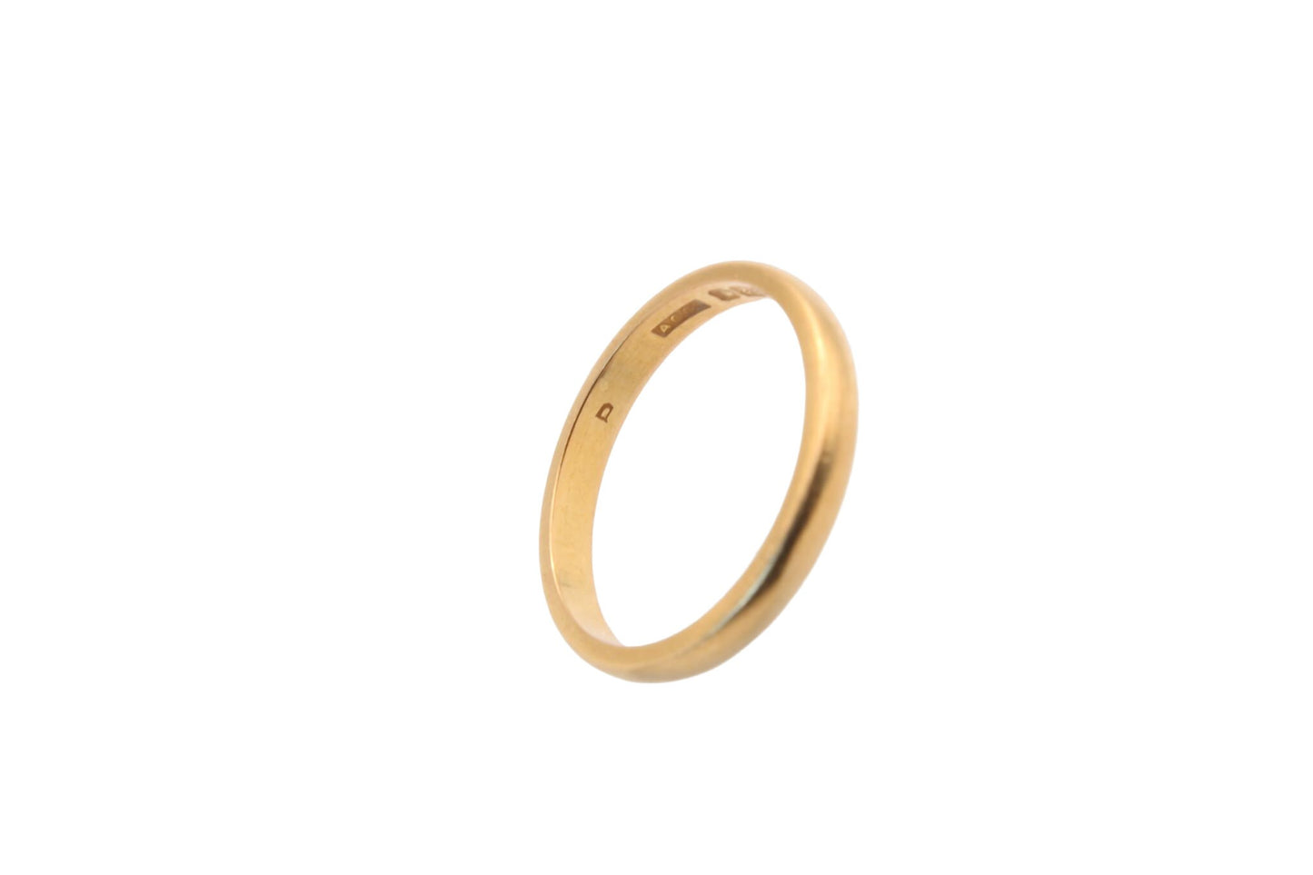 Antique 22ct Gold Wedding Band 3mm - 4.4g