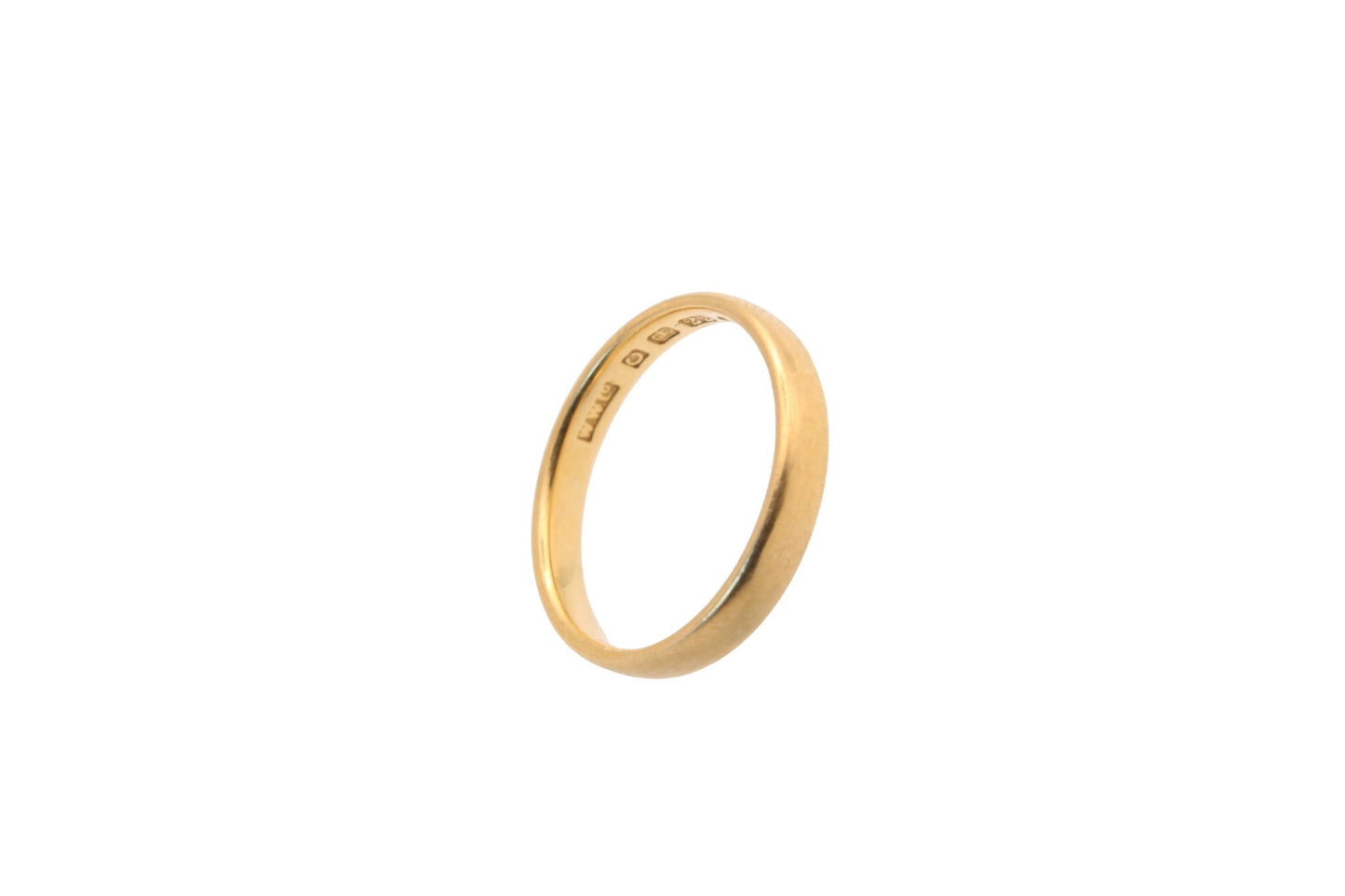 Antique 22ct Gold Wedding Band Ring 3mm - 3.5g