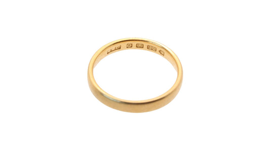 Antique 22ct Gold Wedding Band Ring 3mm - 3.5g