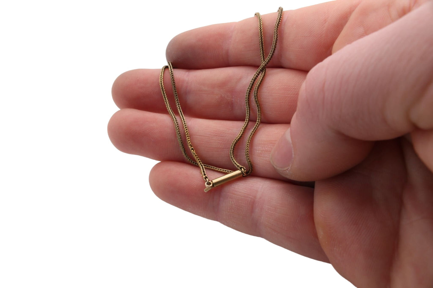 Antique 15ct Gold Foxtail Link Necklace