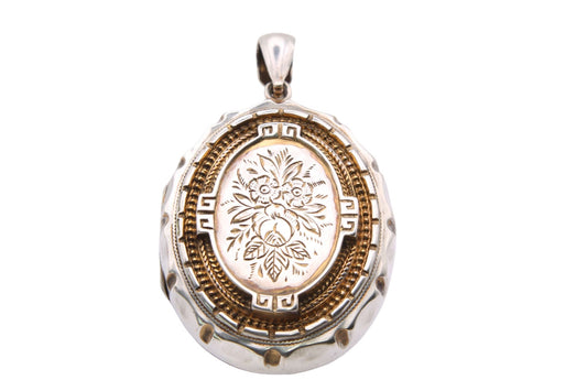 Antique Victorian Sterling Silver Locket - 1882