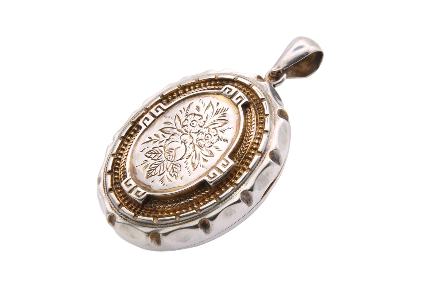 Antique Victorian Sterling Silver Locket - 1882