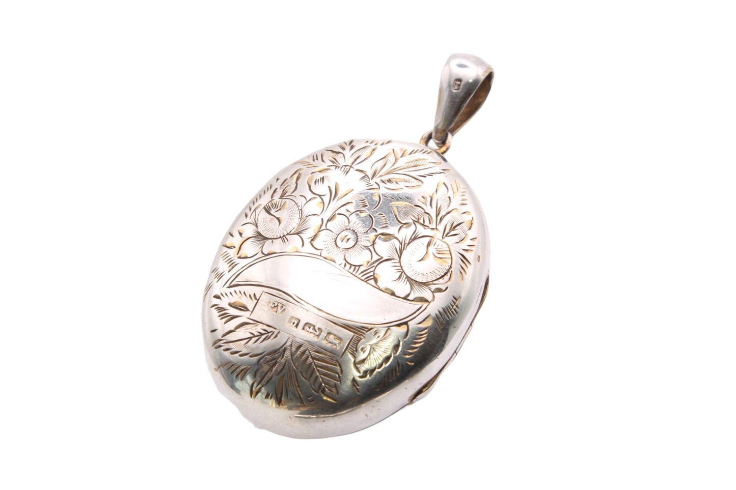 Antique Victorian Sterling Silver Locket - 1882