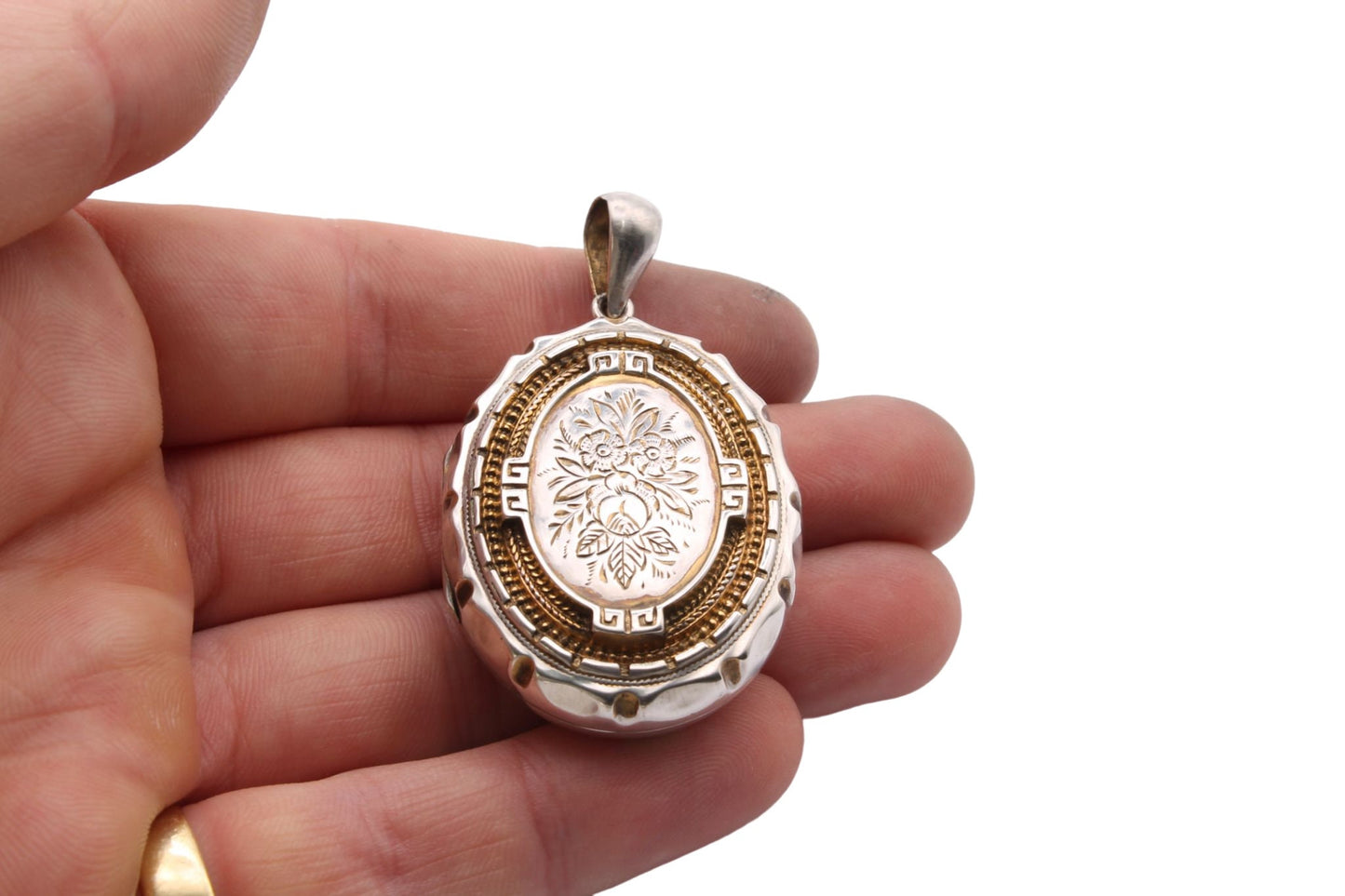 Antique Victorian Sterling Silver Locket - 1882