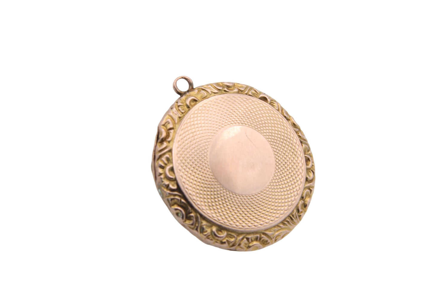 Antique Edwardian 9ct Gold Chased Pendant Locket