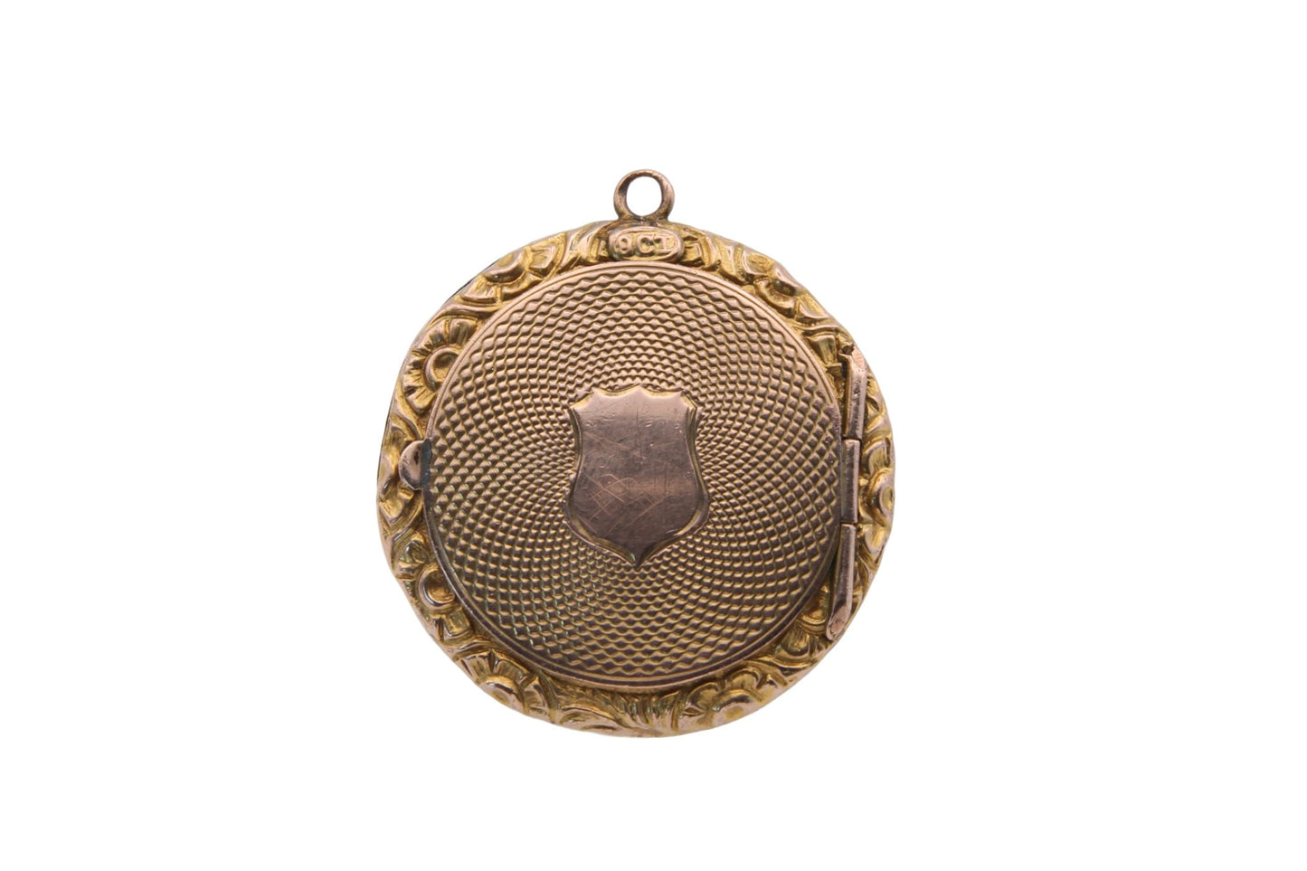 Antique Edwardian 9ct Gold Chased Pendant Locket