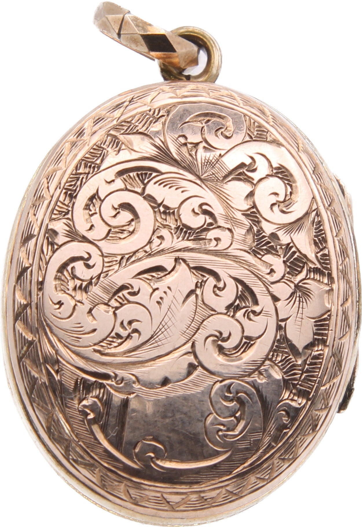 Antique 9ct Gold In Memoriam Enamel Locket