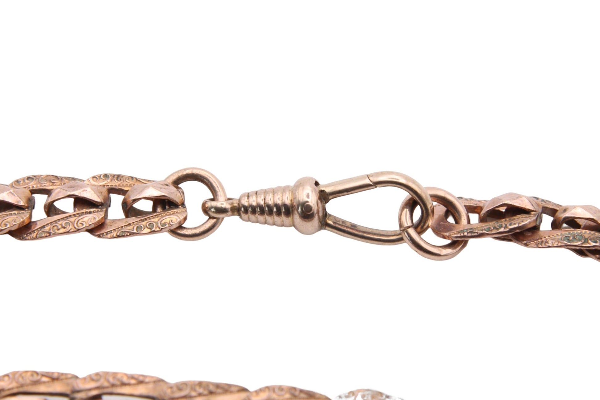 Antique-Rolled-Rose-Gold-Decorative-Fancy-Link-Bracelet-Albertina