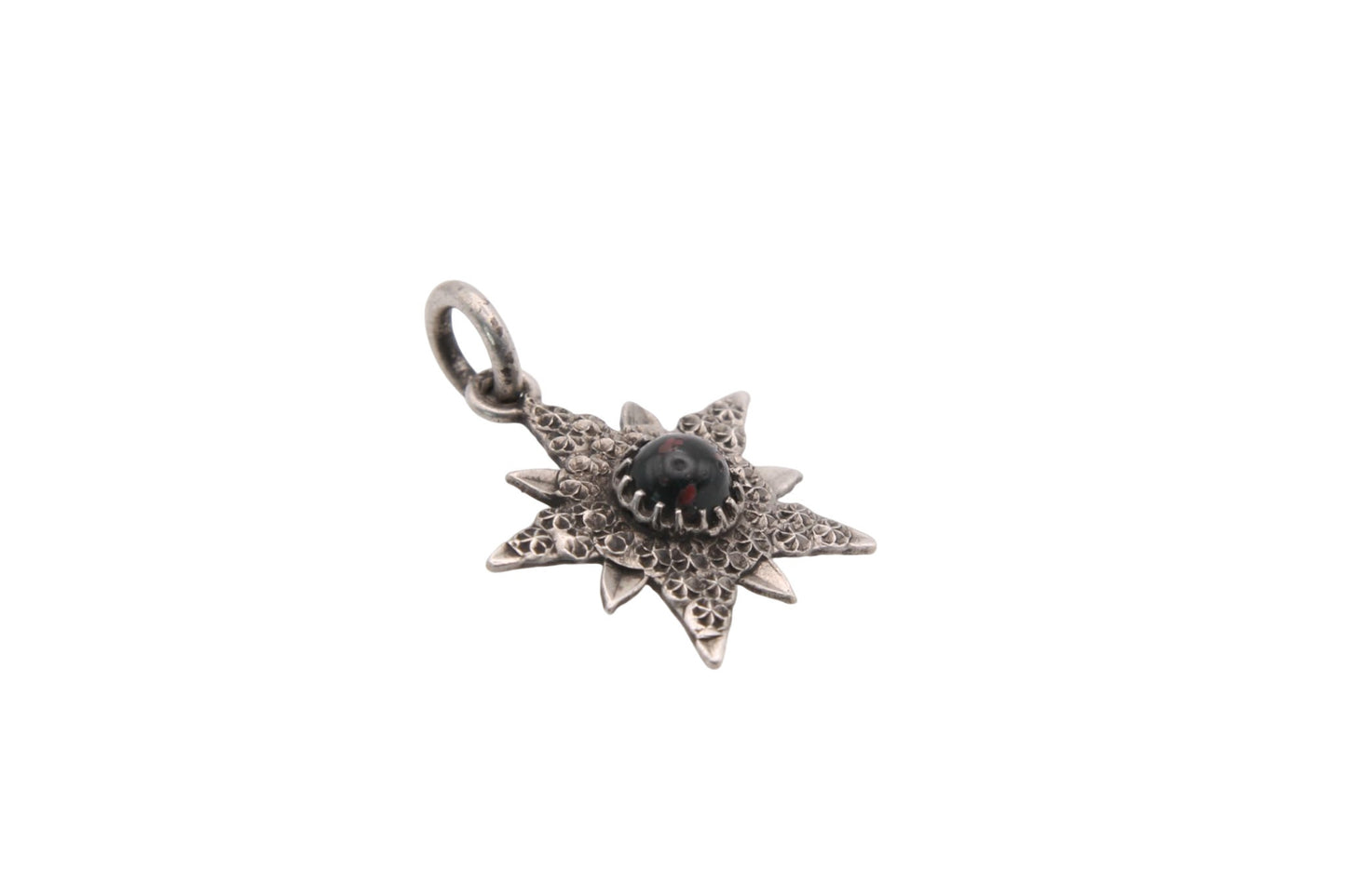 Antique Victorian Sterling Silver Star Charm - Charles Horner
