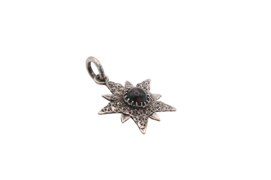 Antique Victorian Sterling Silver Star Charm - Charles Horner