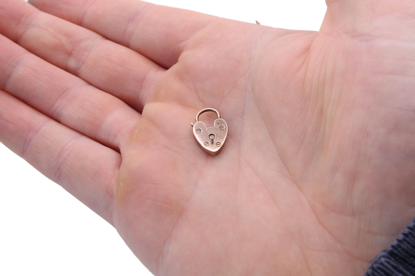 Antique 9ct Gold Decorative Padlock Charm