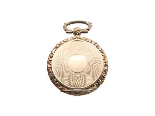 Antique 9ct Gold Chased Mourning Pendant Locket