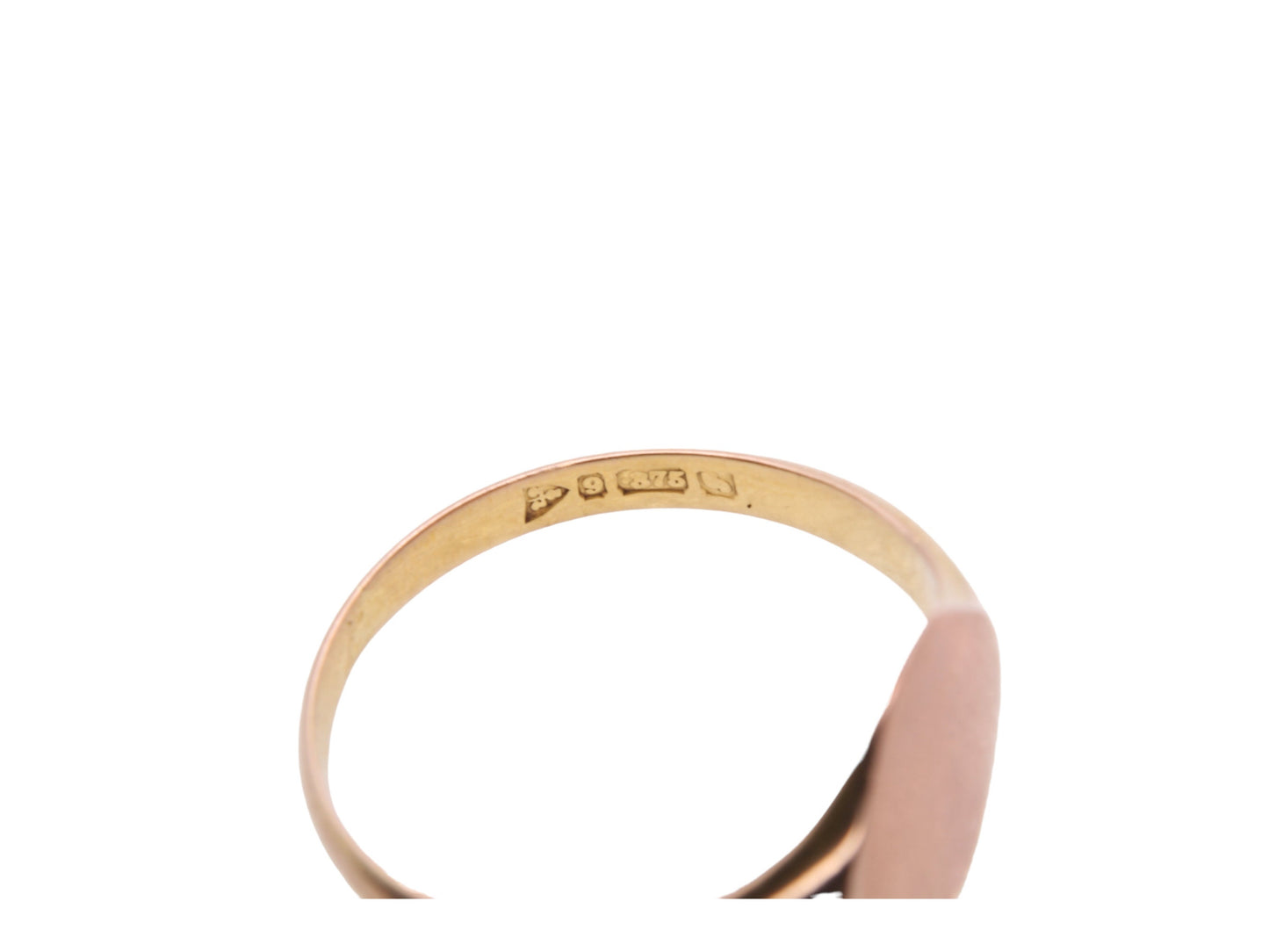 Antique 9ct Rose Gold Signet Ring, 1909