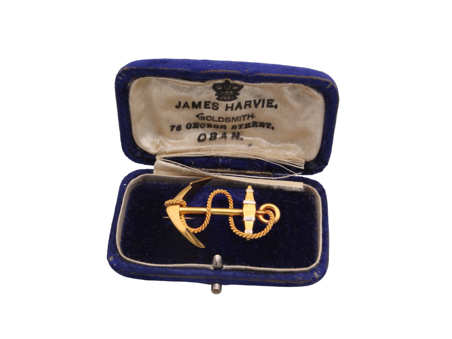 Antique 15ct Gold & Platinum Anchor Brooch