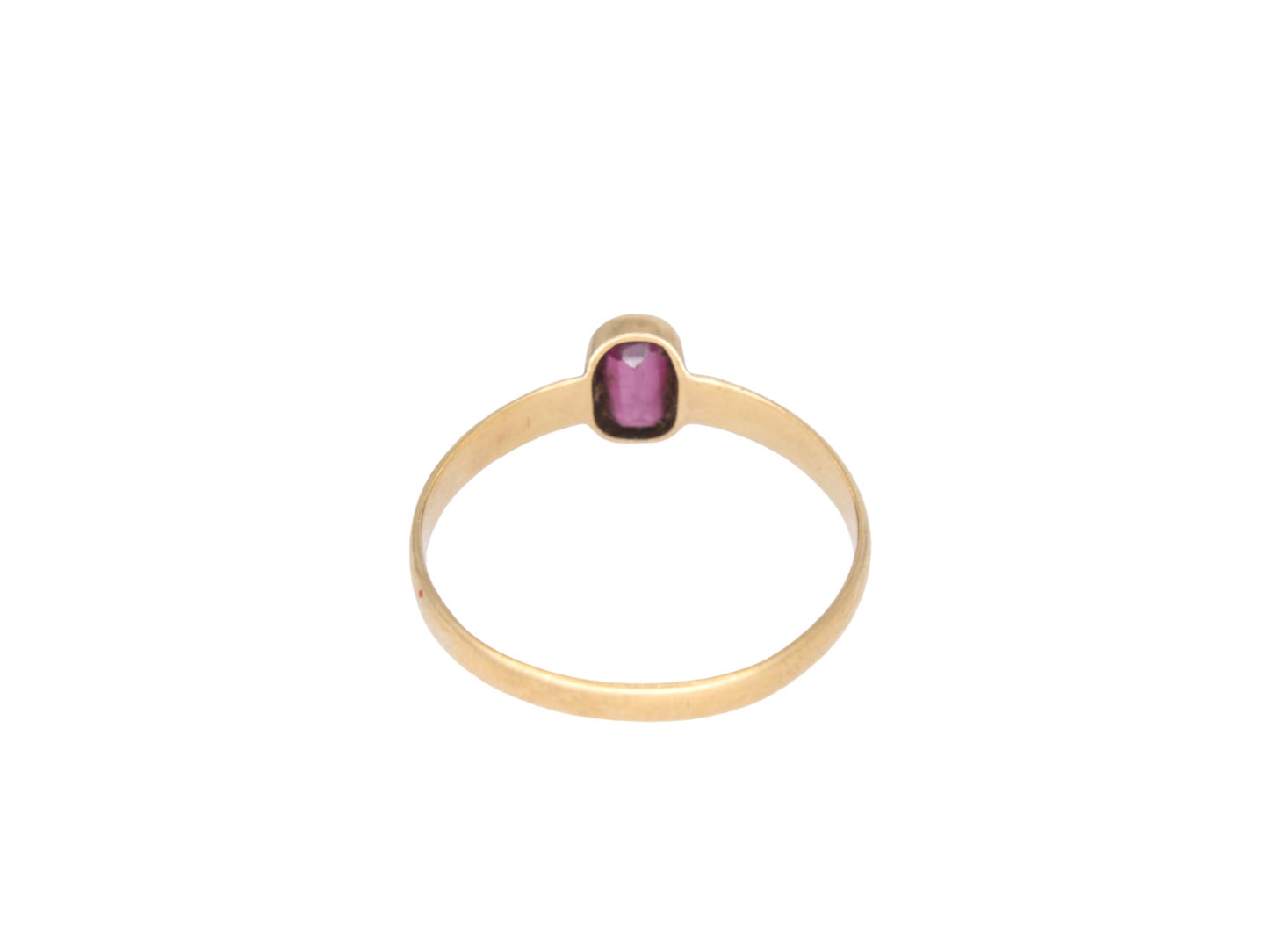 Antique Victorian Glaswegian 18ct Gold & Garnet Ring, 1866