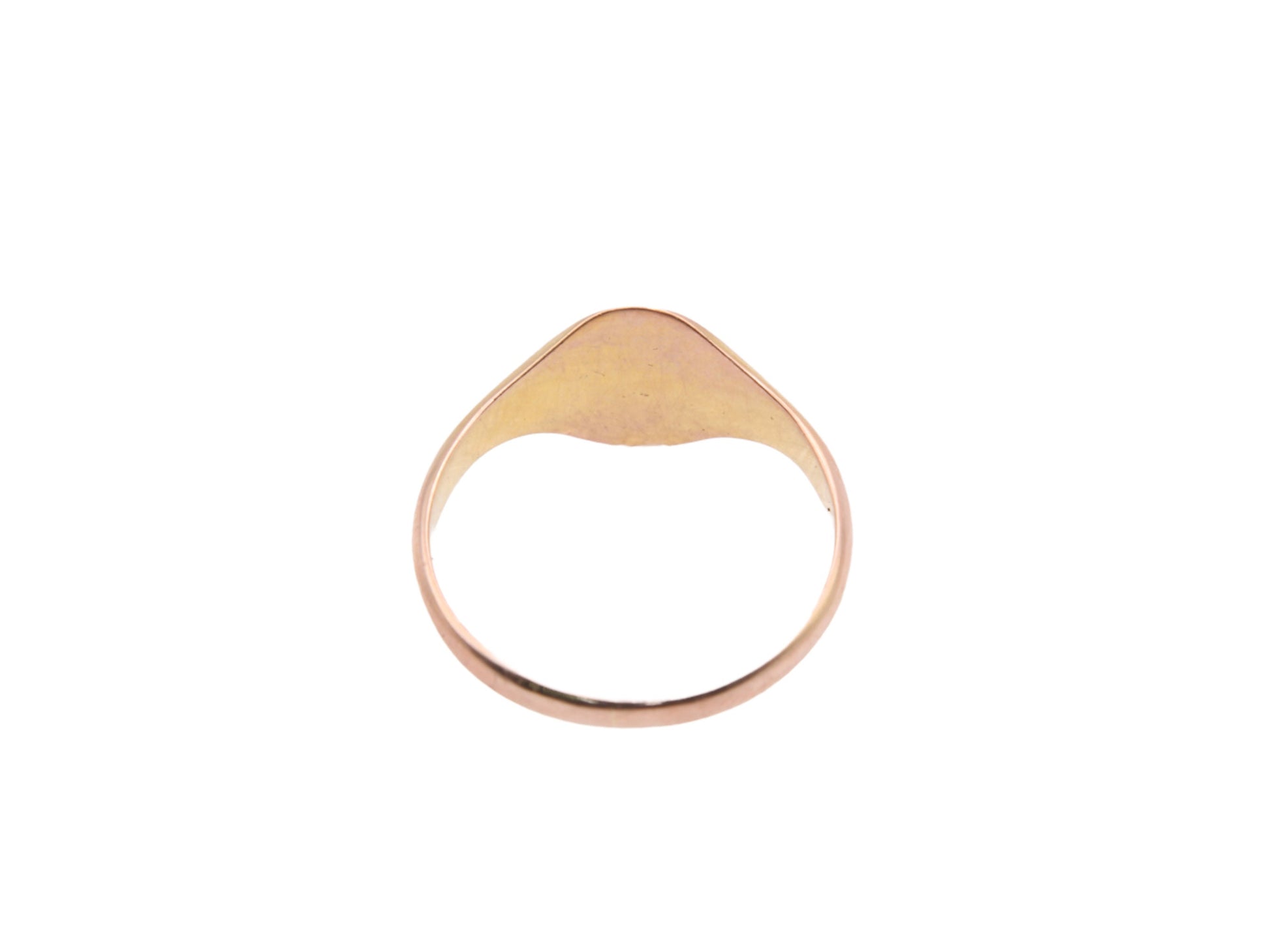 Antique-9ct-Rose-Gold-Signet-Ring,-1909