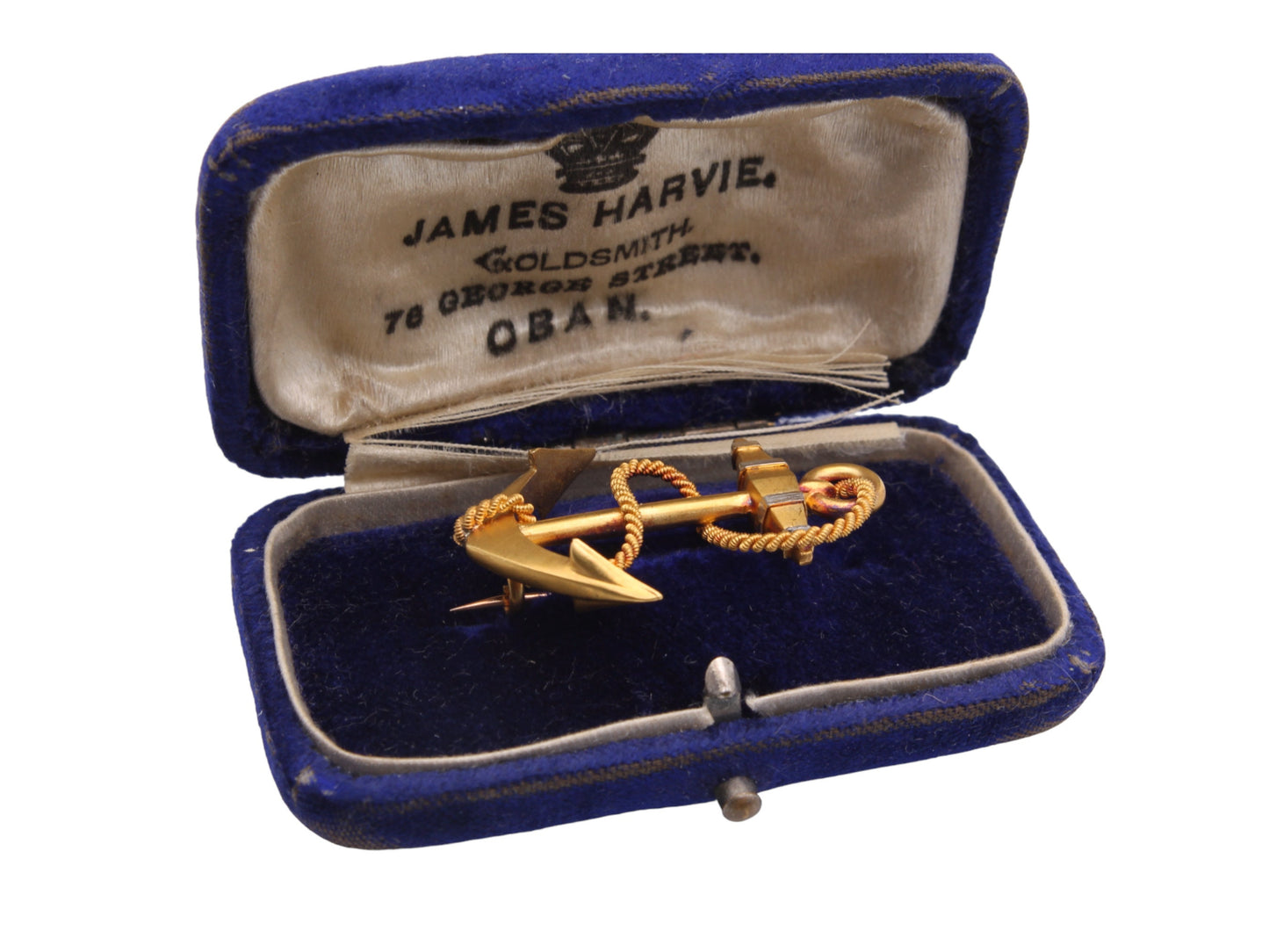 Antique 15ct Gold & Platinum Anchor Brooch