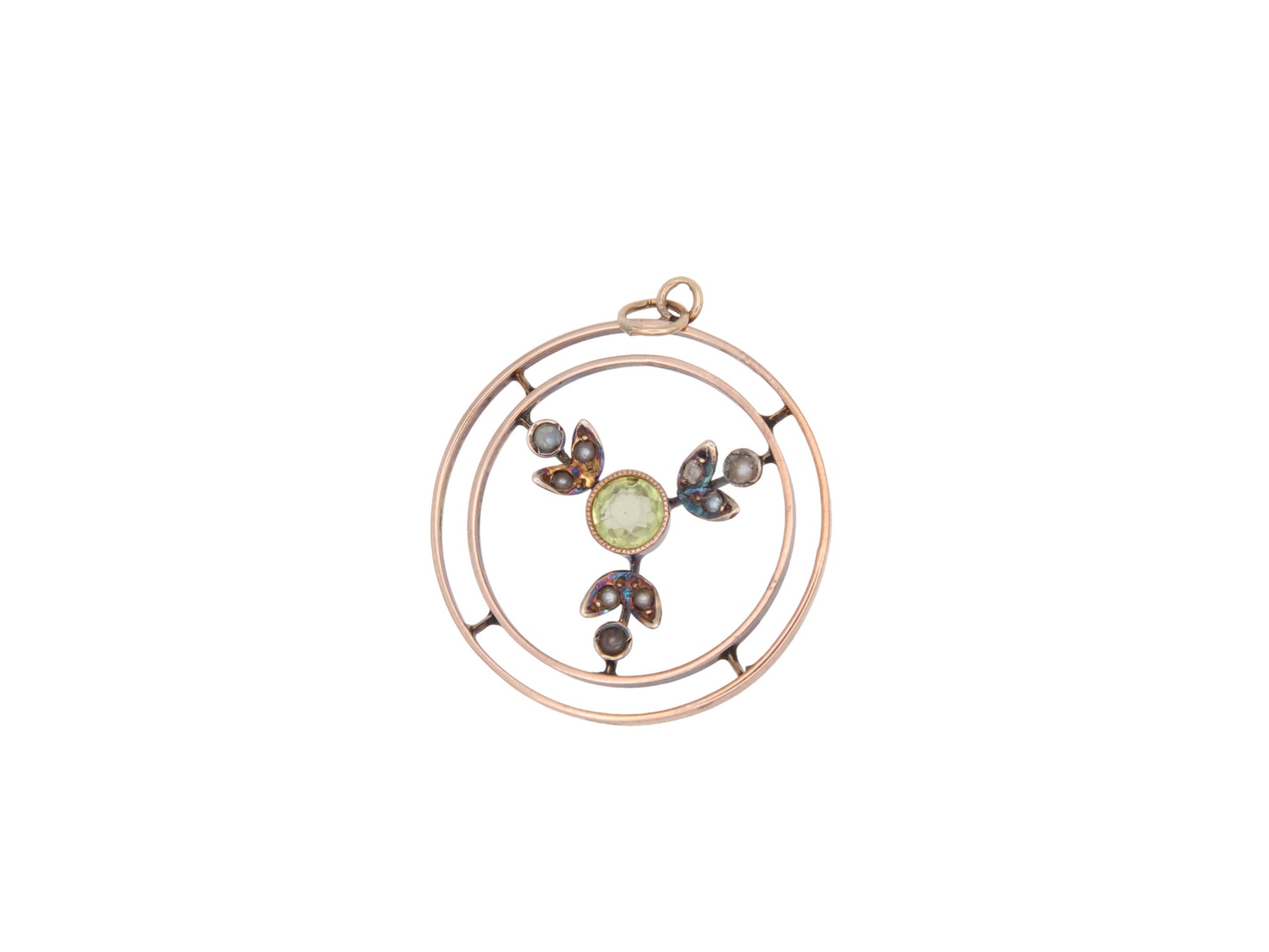 Antique-Edwardian-9ct-Gold-Peridot-Pendant