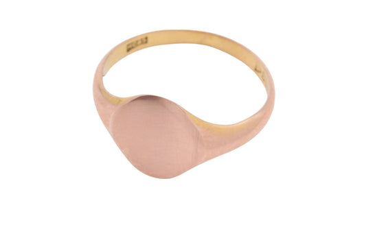 Antique 9ct Rose Gold Signet Ring, 1909